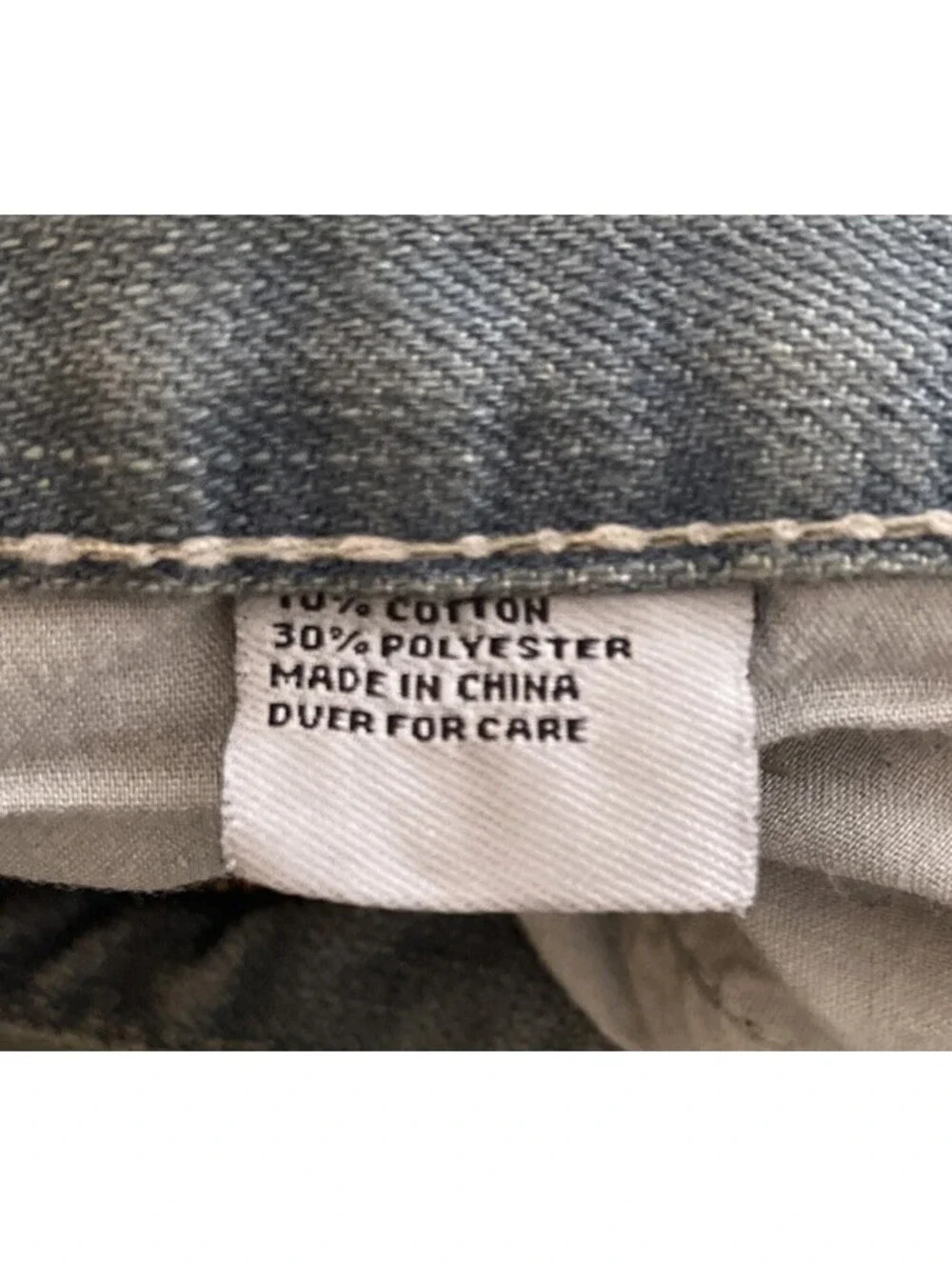 Dio Denim Men Y2K Vintage Straight Leg Jeans Heavy Light Wash distressed 32x34